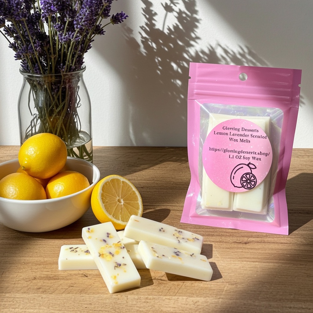 Lemon Lavender Scented Wax Melts - Cream